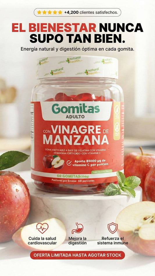 NH GOMAS VINAGRE DE MANZANA 60 GOMITAS !
