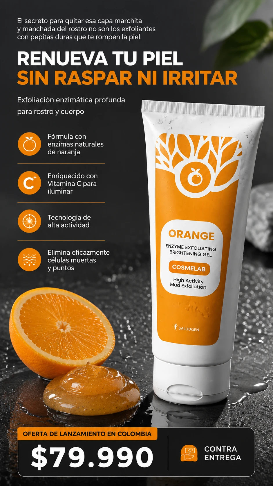 Gel Exfoliante de Naranja Saludgen