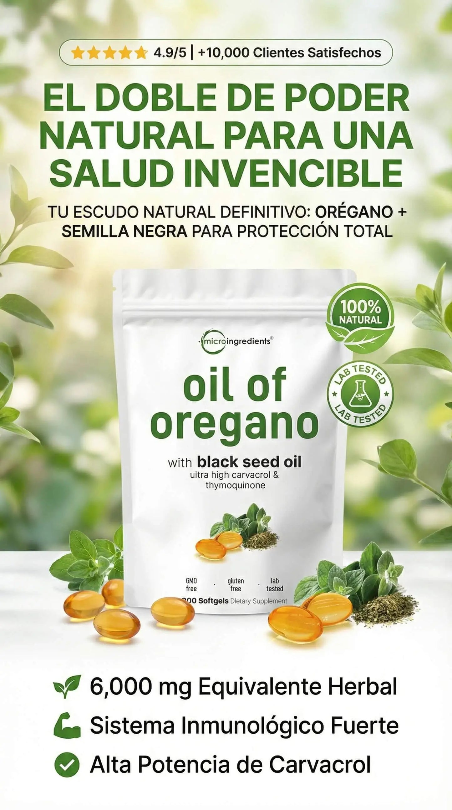 ACEITE DE OREGANO MICROINGREDIENTES